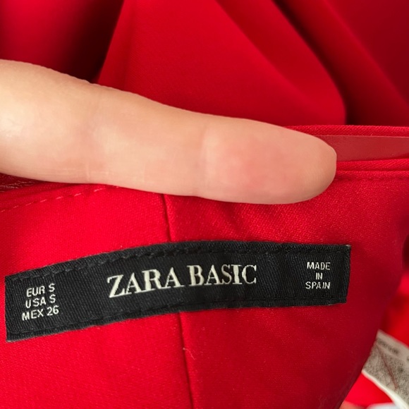 Zara red suit high waisted red pants S - Picture 1 of 3